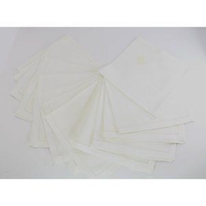 13 Vintage Linen Napkins Fagoting Edge 77259